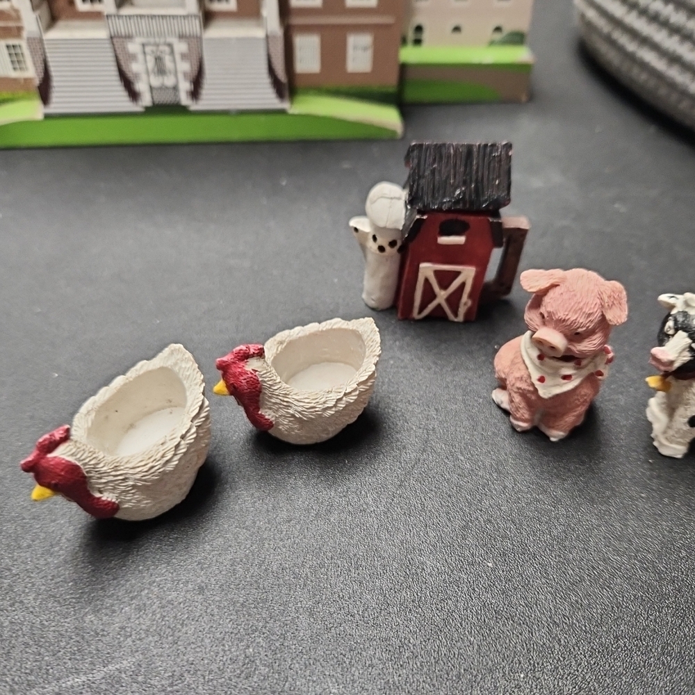 Farm Animal Miniature Decor Set
